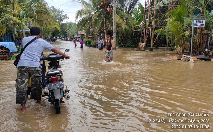 Banjir Landa Balangan Kalsel, Puluhan Rumah Terendam