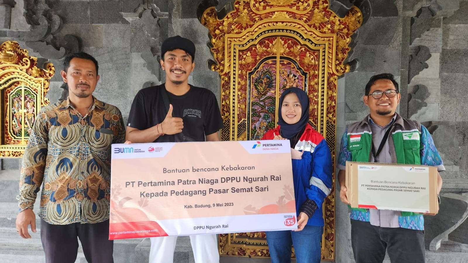 Dukungan Modal Usaha Pertamina Bagi Pedagang Korban Kebakaran Pasar Semat Sari Tibubeneng