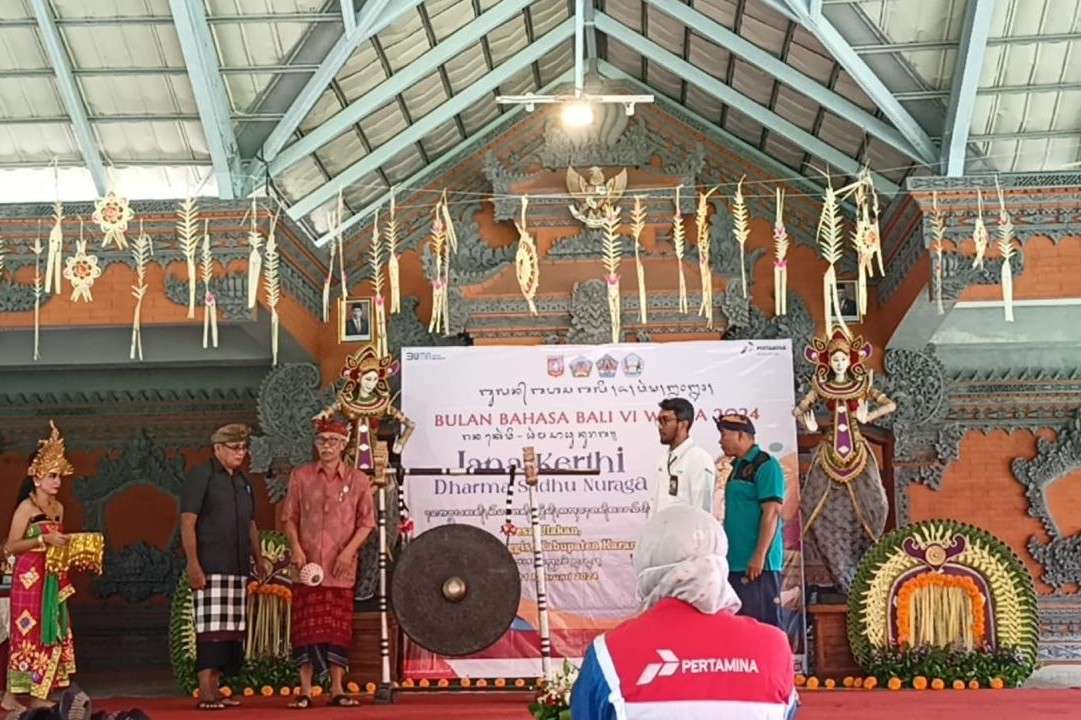 Pertamina Dukung Peringatan Bulan Bahasa Bali Digelar Forum Anak Desa Ulakan Karangasem