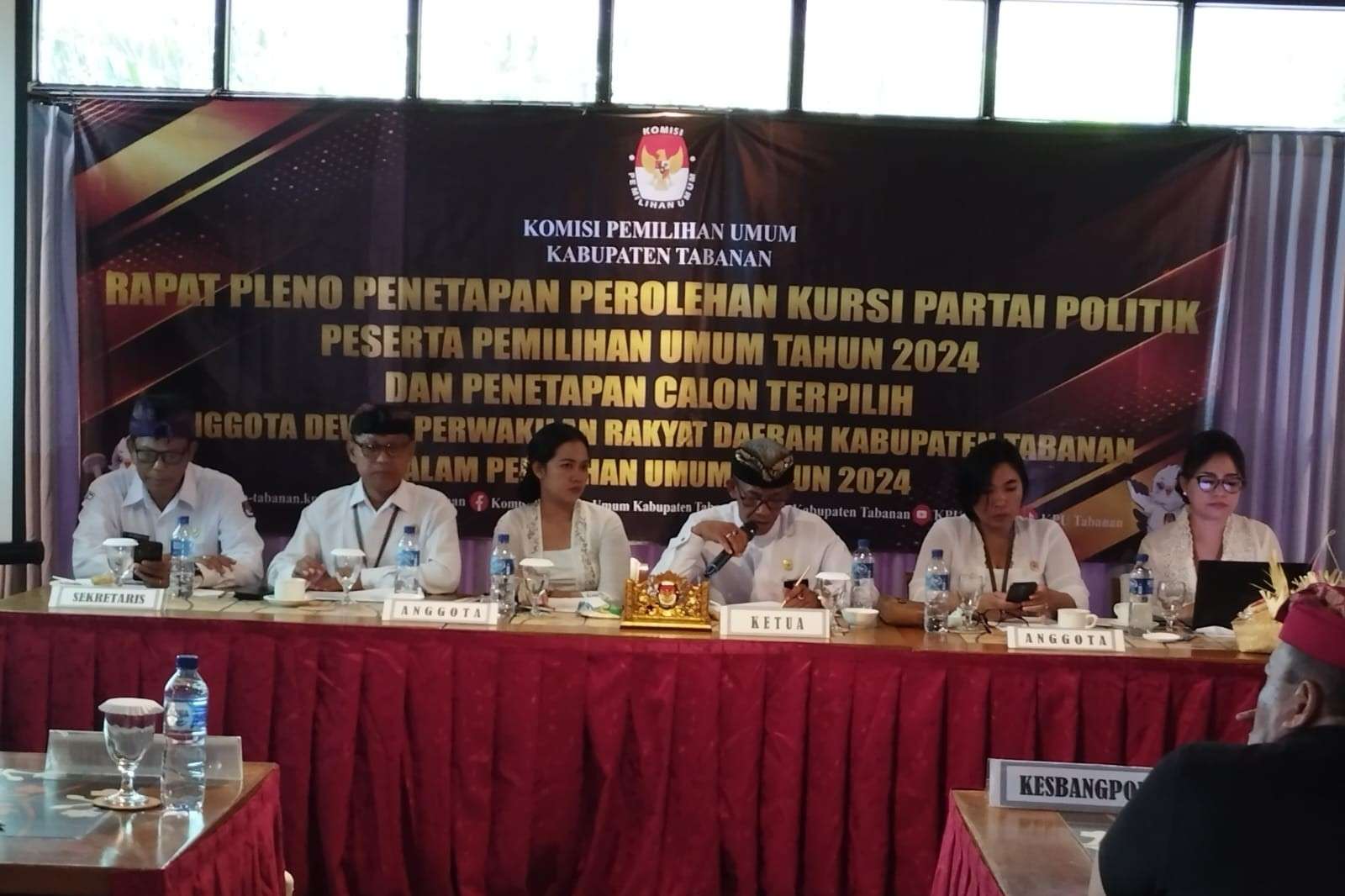 Pleno KPU Tabanan, PDIP Kuasai 31 Kursi Dewan