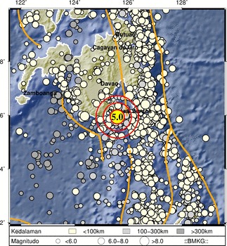 Melonguane Sulawesi Utara Diguncang Gempa M5,0