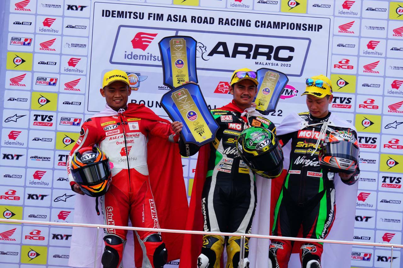 Merah Putih Kembali Berkibar di ARRC Sepang, Rheza Danica Raih Podium