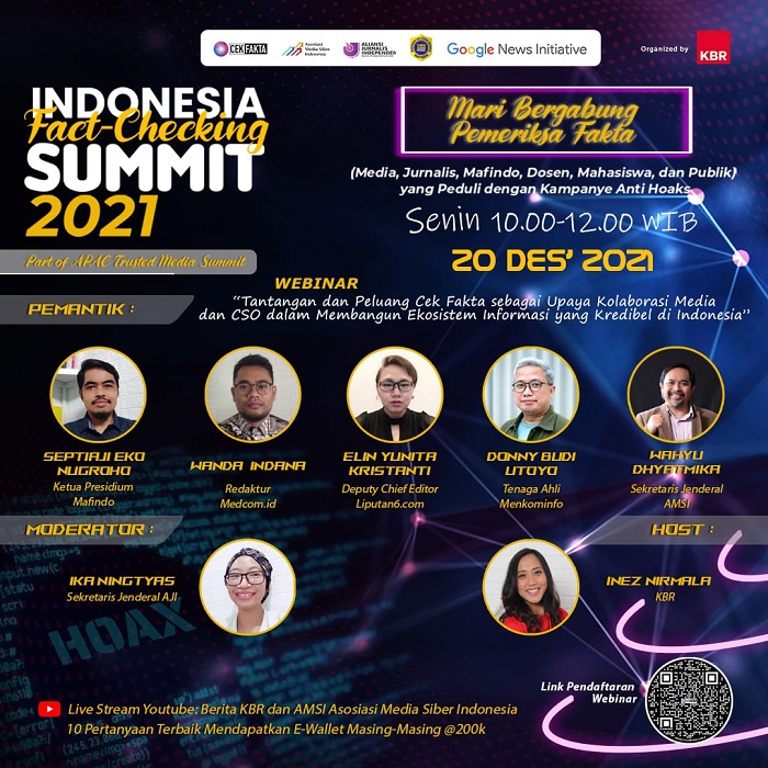 Indonesia Fact-checking Summit, Ekosistem Informasi Sehat Butuh Kolaborasi Multi Pihak