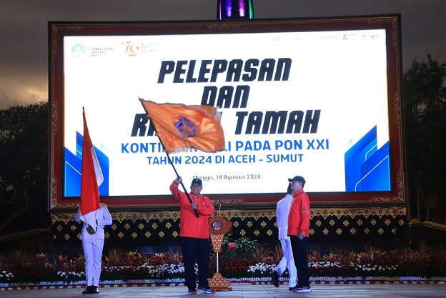 Lepas Kontingen PON XXI, Pj Gubernur Optimis Raihan Medali Atlet Bali Melebihi Target