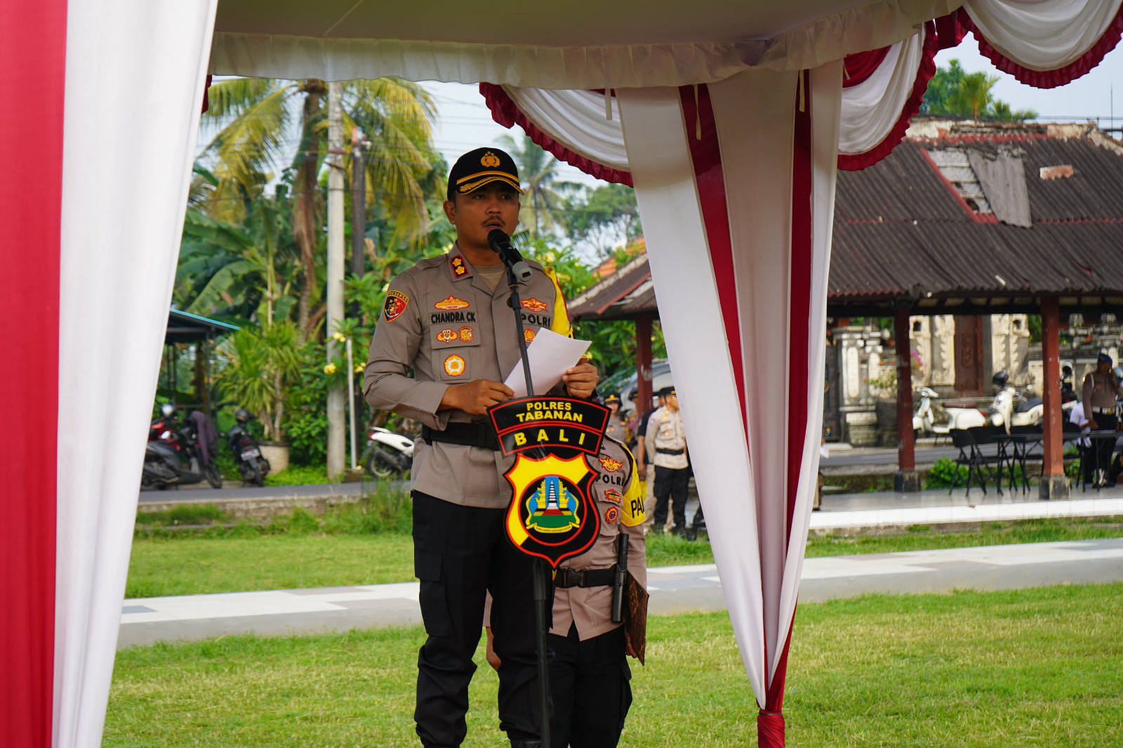 Polres Tabanan Gelar Apel Pergeseran Pasukan Pengamanan TPS