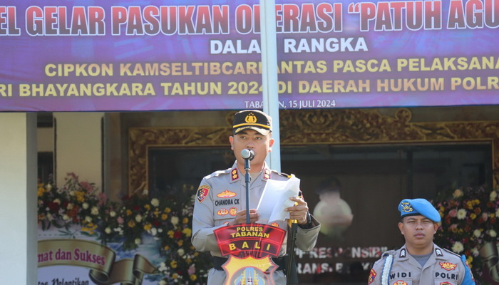 Gelar Pasukan Operasi Patuh Agung 2024 di Polres Tabanan