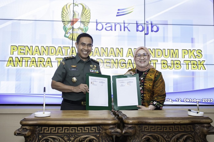 Perkuat Sinergi, bank bjb Tandatangani Adendum Perpanjangan PKS dengan TNI AD