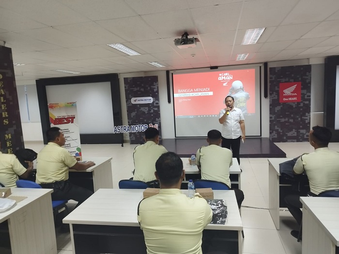 edukasi safety riding astra motor bali ke tenaga pengamanan PT Sigap Prima Astrea 2