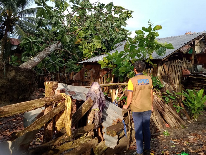 Sultra Dilanda Angin Kencang, Enam Desa Terdampak Puluhan Rumah Rusak