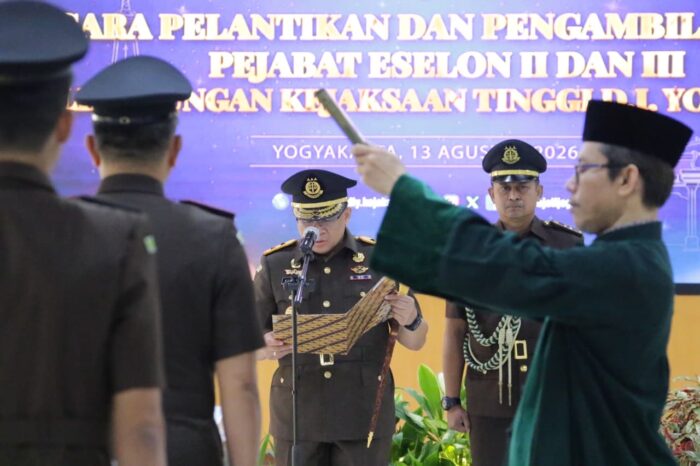 Fokus Perkuat Sinergi dan Penegakan Hukum, Kajati DIY Sri Kuncoro Resmi Lantik Pejabat Eselon II dan III