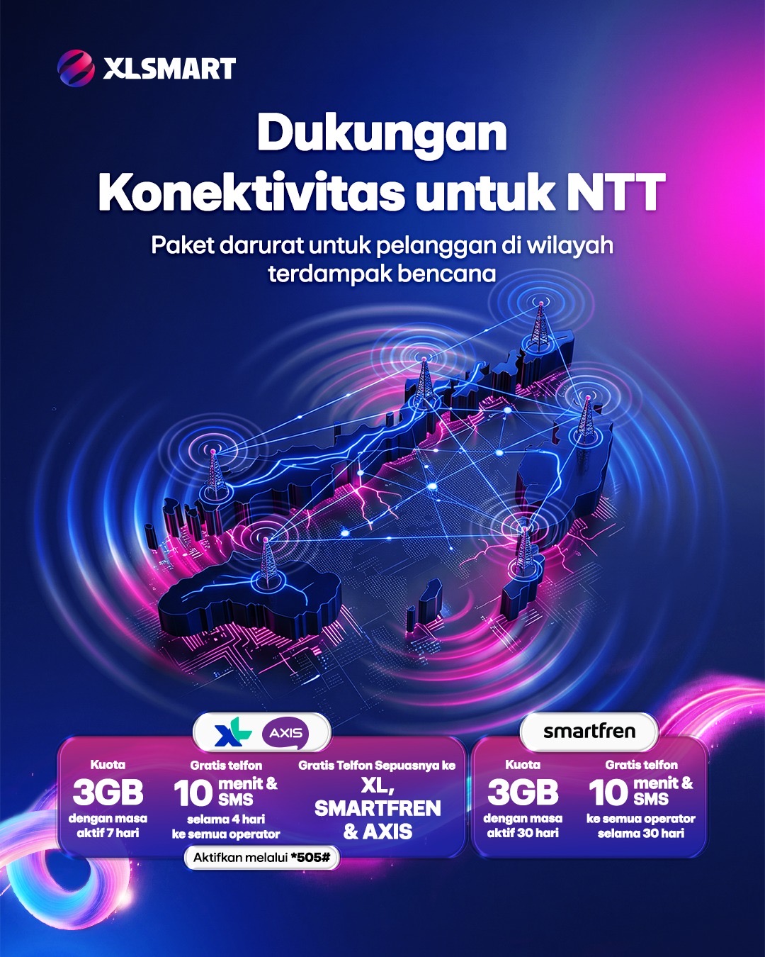XLSMART Percepat Pemulihan Jaringan Telekomunikasi Pasca Gempa di NTT