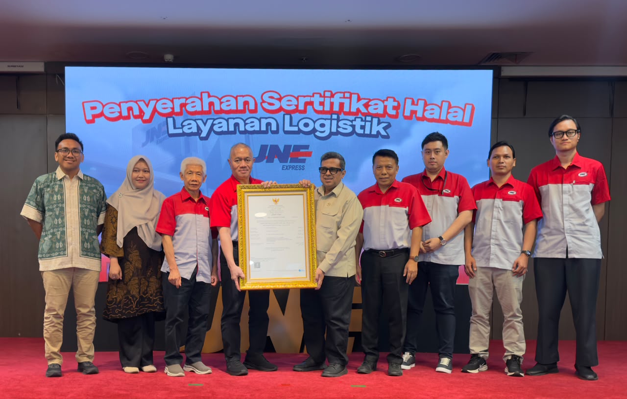 JNE Resmi Kantongi Sertifikasi Halal BPJPH, Perkuat Layanan Logistik Terpercaya