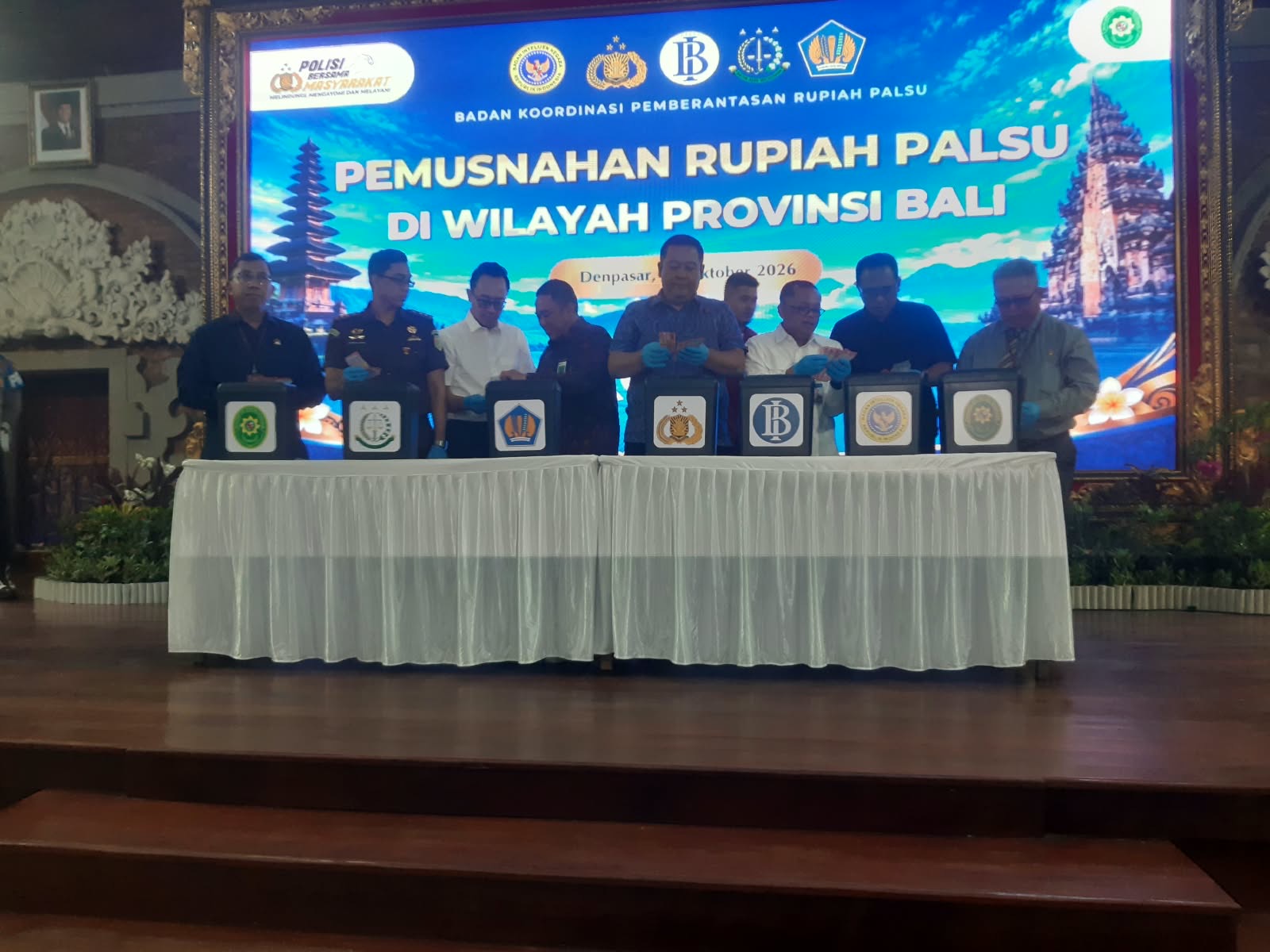 Lindungi Sektor Pariwisata dari Risiko Kejahatan Digital, BI Bali dan Polda Bali Musnahkan Barang Bukti Uang Palsu