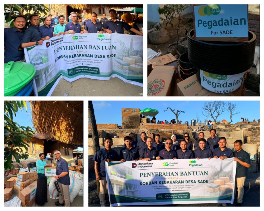 PT Pegadaian Salurkan Bantuan Tahap Kedua untuk Korban Kebakaran Desa Adat Sade Lombok Tengah
