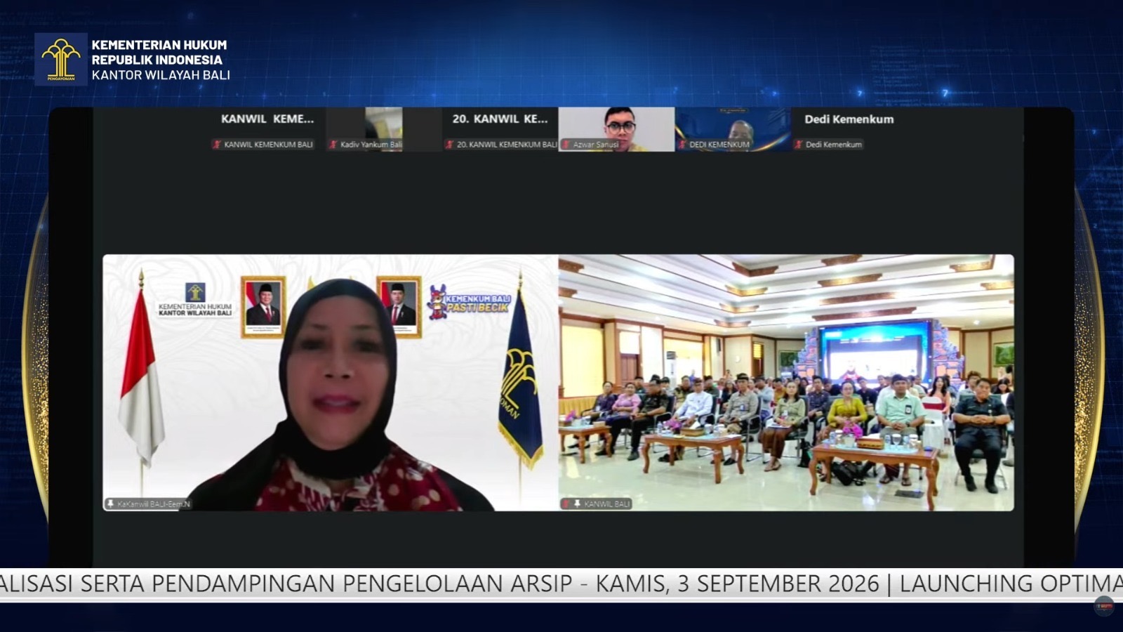 Kanwil Kemenkum Bali Luncurkan OPSI PK Guna Perkuat Budaya Tertib Arsip dan Tata Kelola Pemerintahan