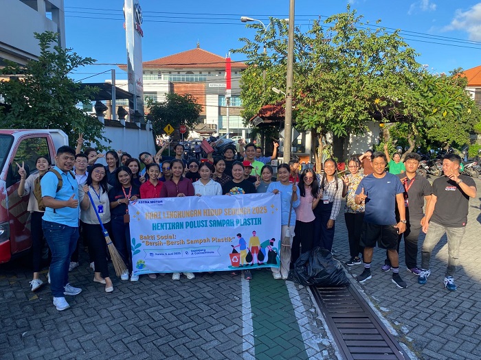 Ratusan Karyawan Astra Motor Bali Wujudkan Bumi Bersih di Hari Lingkungan Hidup.
