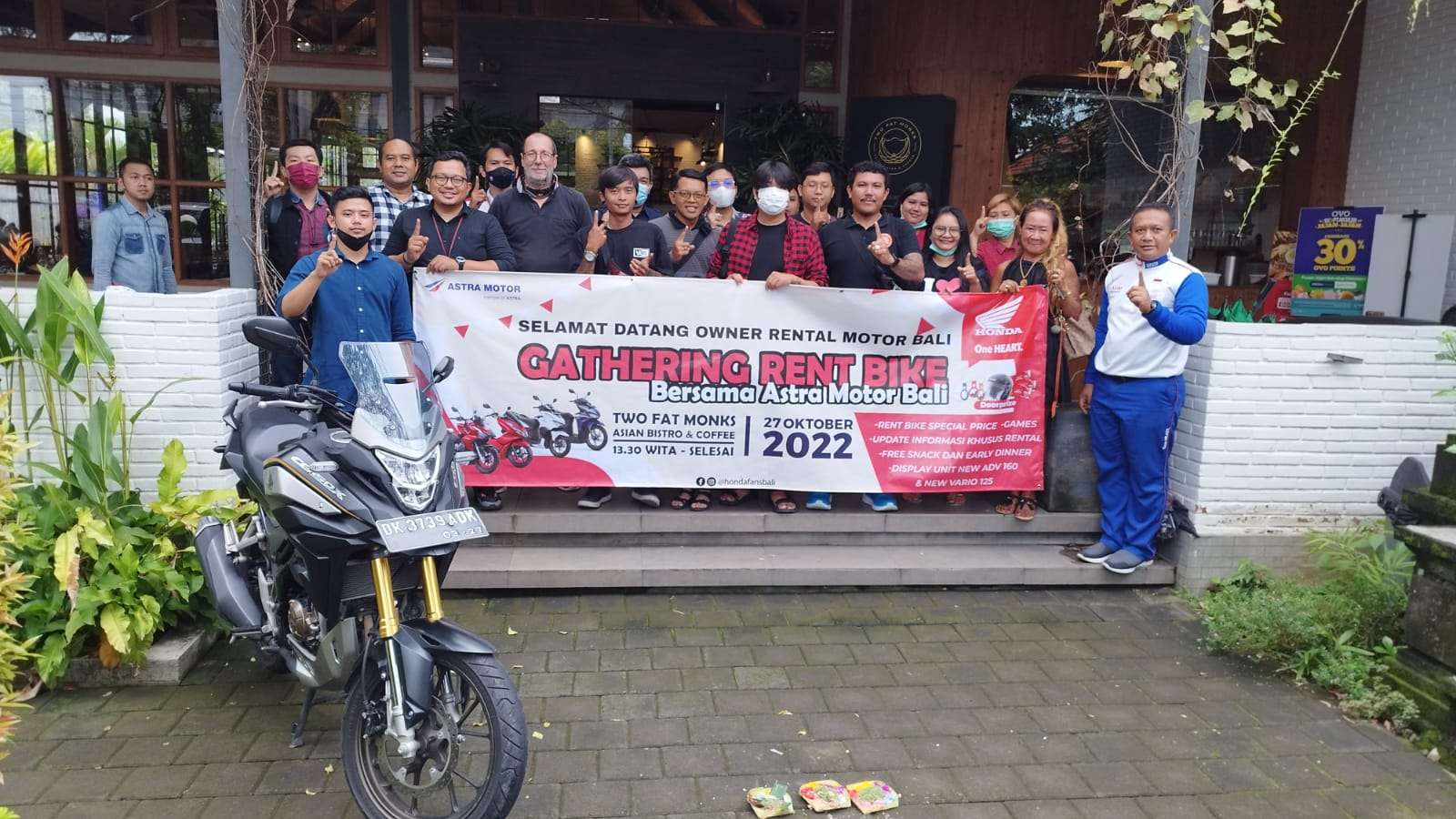 Gathering Rent Bike Bali, Perkuat Hubungan Baik Group Customer Honda