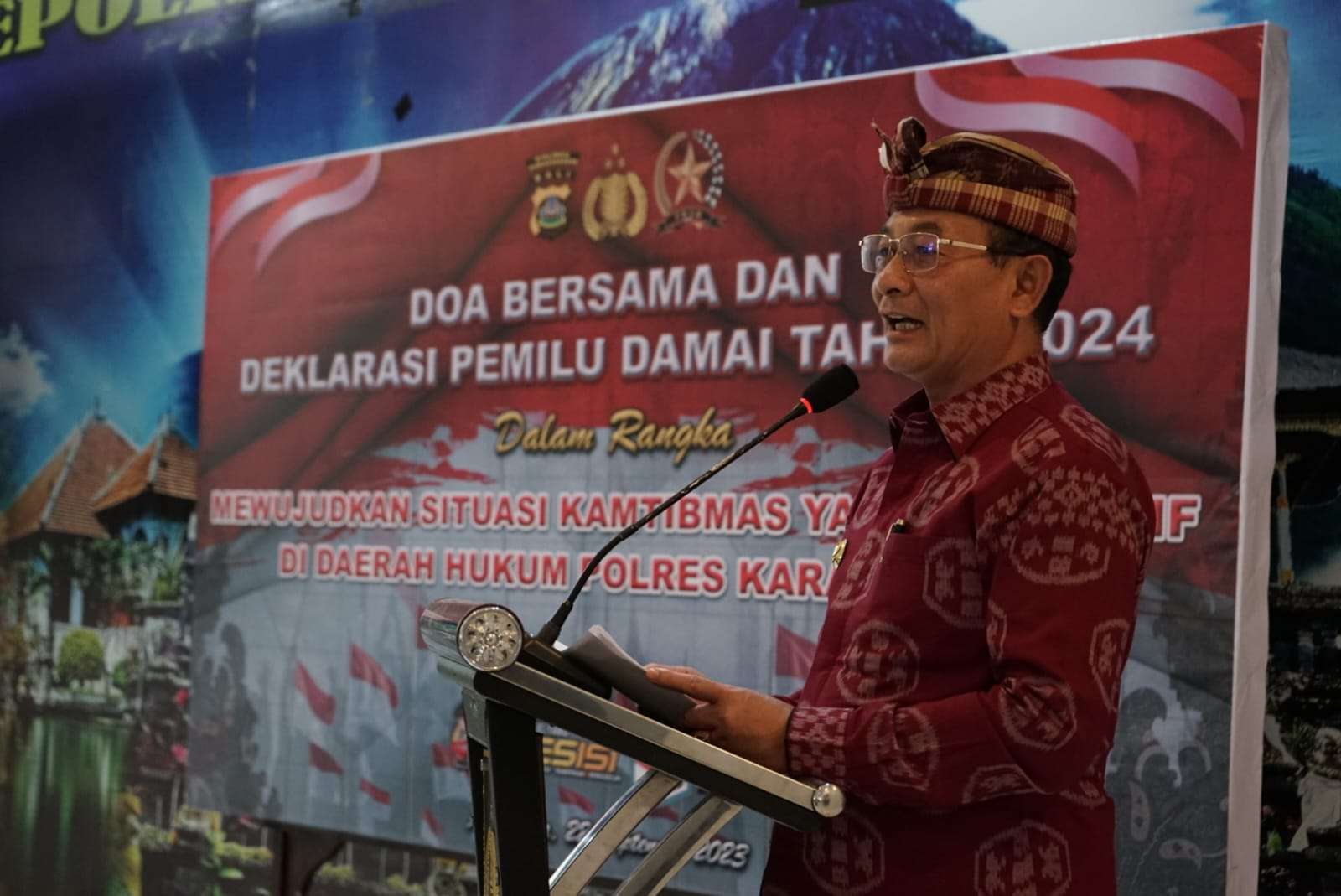 Doa Bersama Pemilu Damai 2024 di Karangasem, Ini Imbauan Bupati Gede Dana