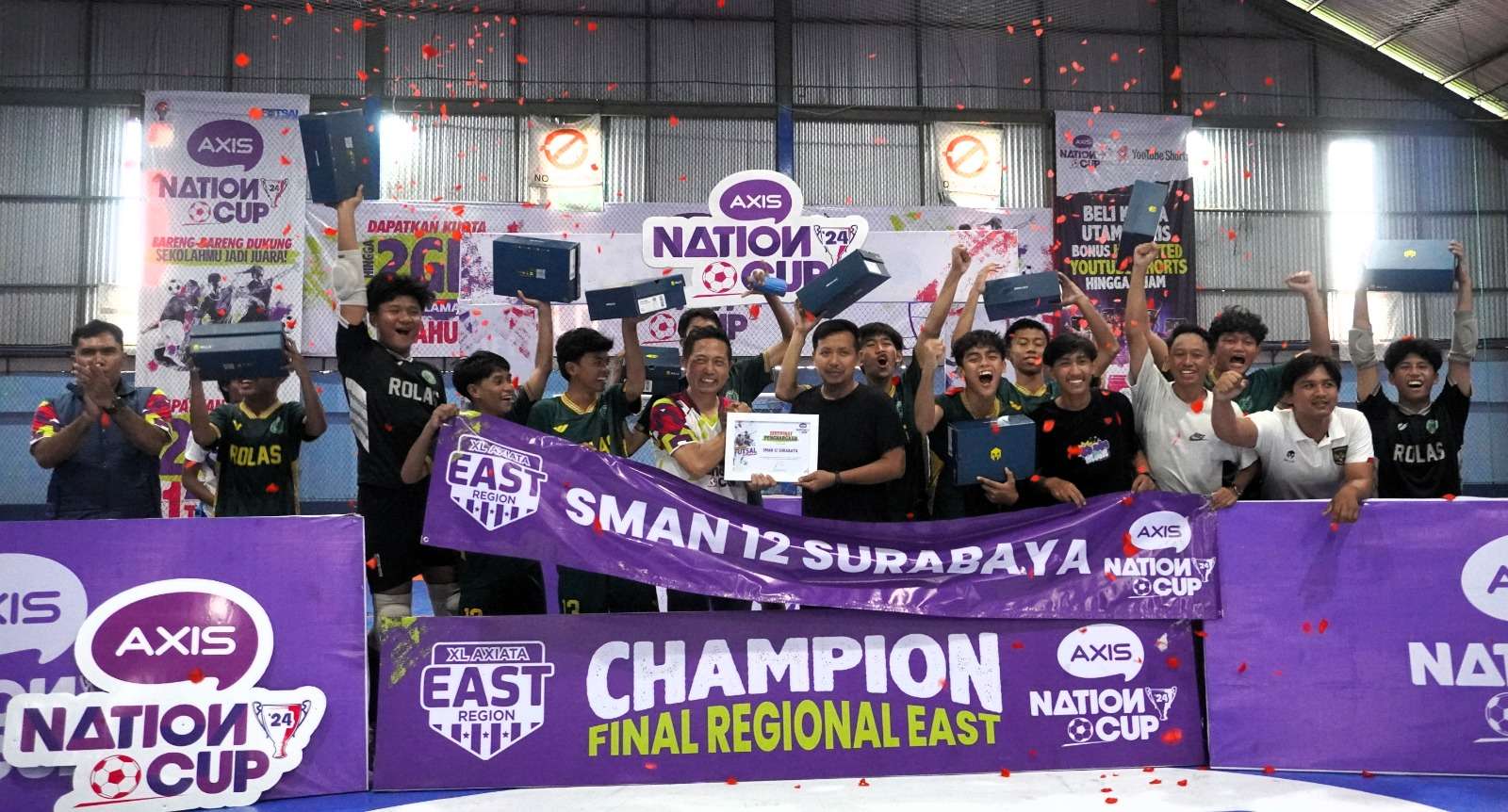 Juara Regional, SMA Negeri 12 Surabaya Melaju ke Grand Final AXIS Nation Cup 2024