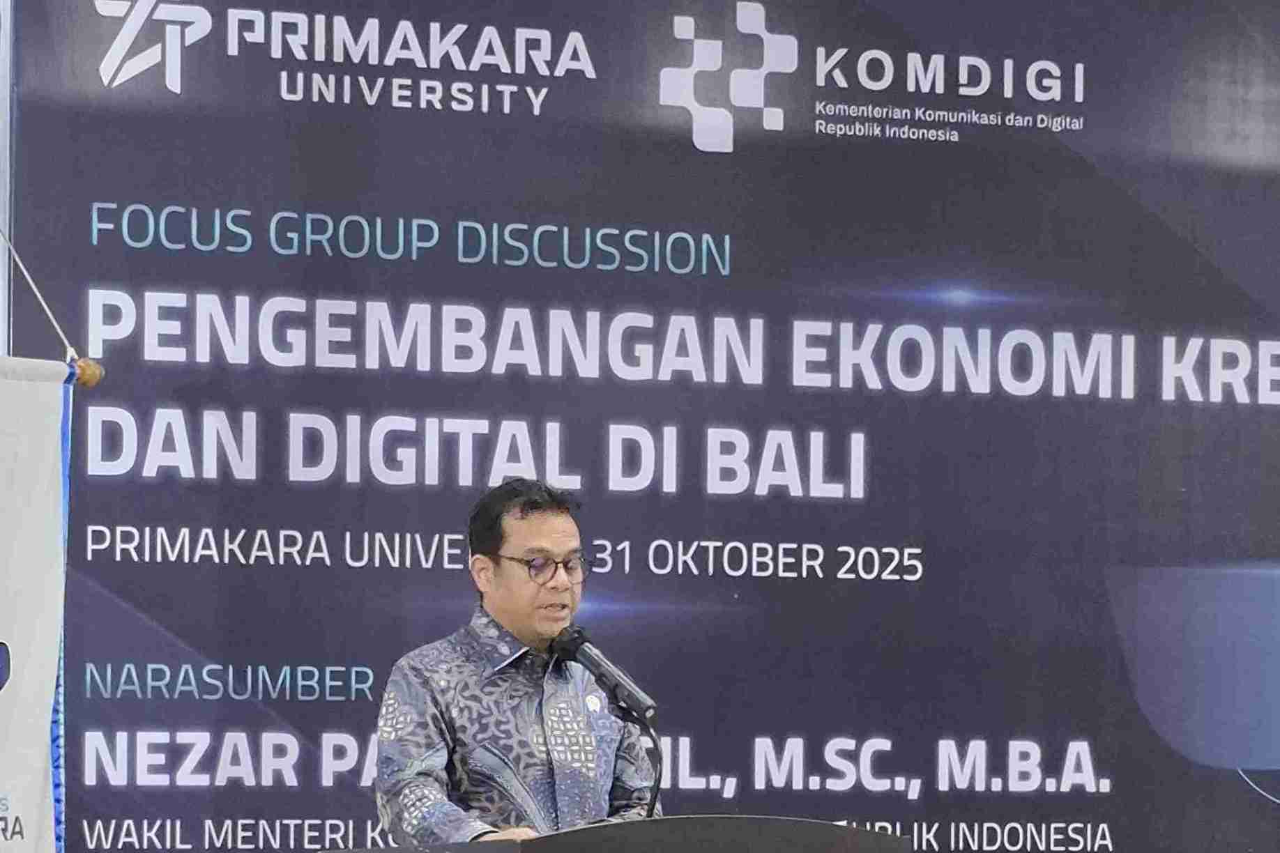 Wamen Komdigi: Ekonomi Digital RI Potensial USD 130 Miliar, Primakara University Dorong Kajian Regulasi Kripto dan AI