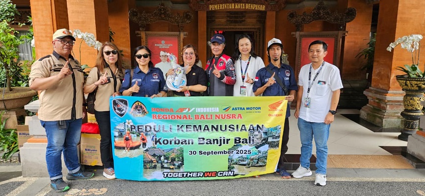Honda ADV Indonesia Serahkan Bantuan Peralatan Memasak Korban Banjir Bali