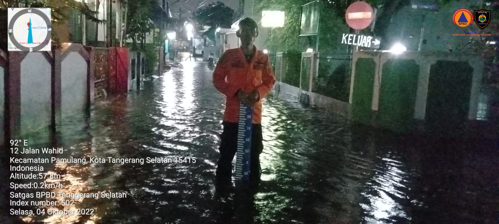 Banjir Kepung 1.252 Rumah di Kota Tangerang Selatan