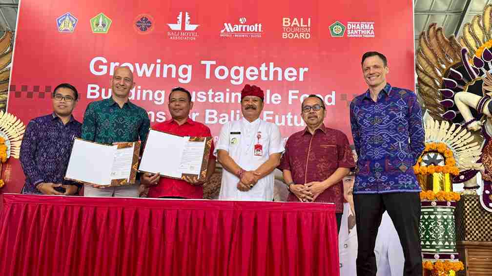 Kerjasama Perumda Dharma Santhika dan Marriott Diperluas, Fokus Kembangkan Pangan Berkelanjutan Bali