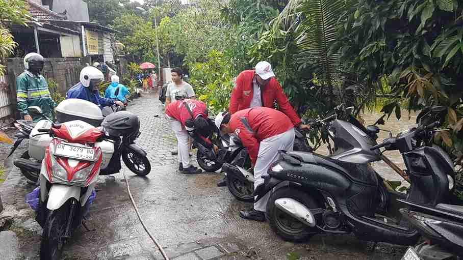 Honda Bali Bergerak Cepat Bantu Konsumen Terdampak Banjir, Layanan Servis Digratiskan