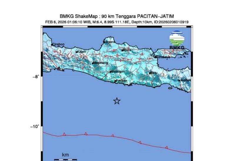Gempa Tektonik Pacitan M6,2, Bantul Laporkan Kerusakan Rumah dan Tempat Ibadah