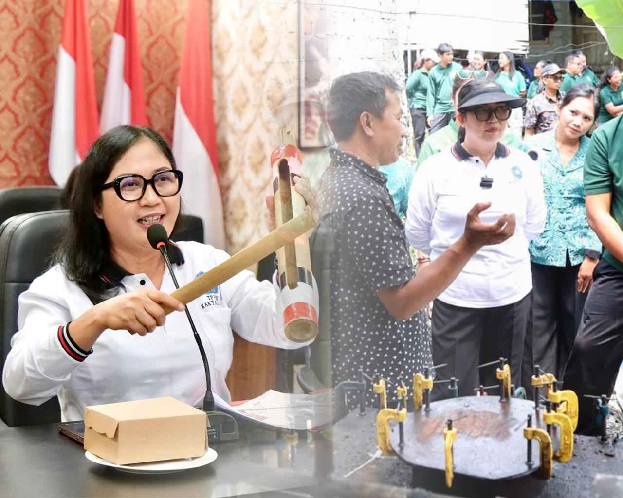 TP PKK Tabanan Dorong Gerakan Kulkul dan Inovasi Pengolahan Sampah Plastik