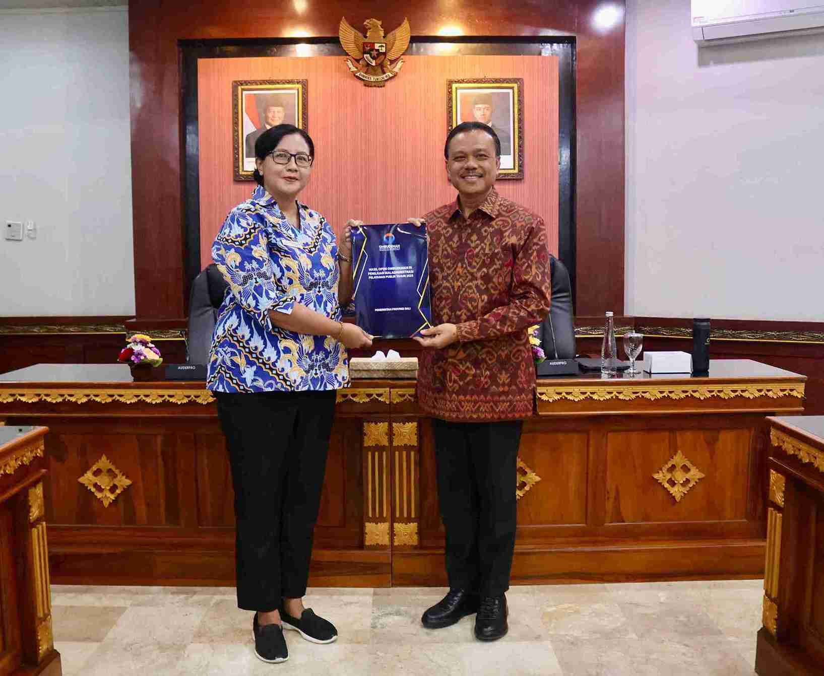 Sekda Dewa Indra Terima Opini Ombudsman RI, Dorong Pelayanan Publik Bali Semakin Bermartabat