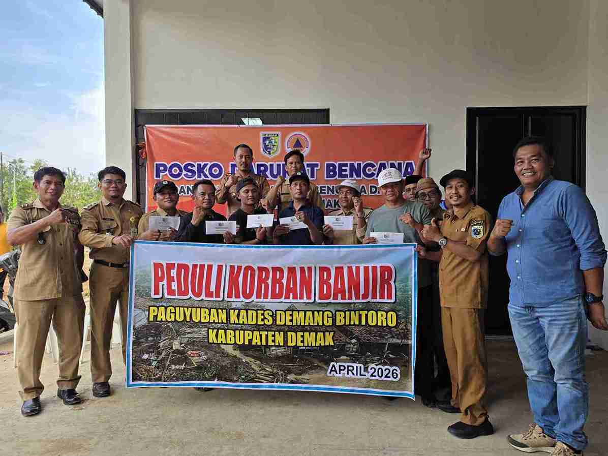 Paguyuban Kades Demang Bintoro Tunjukkan Kepedulian untuk Korban Banjir Guntur