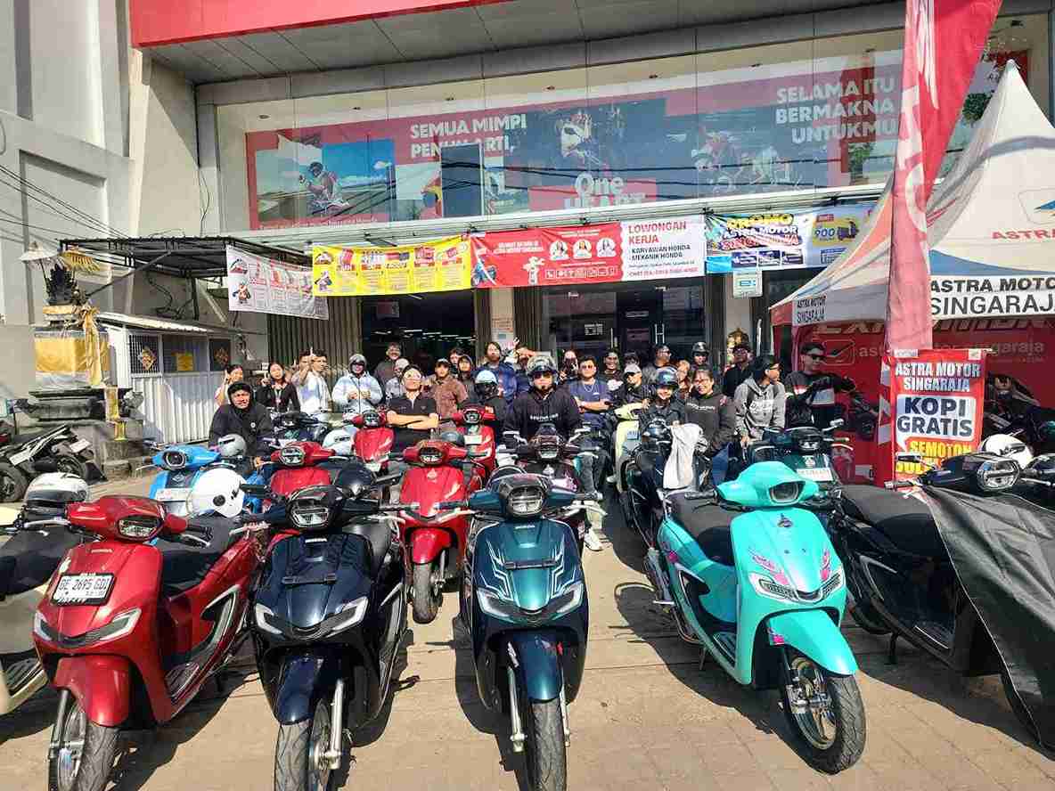 Serunya Touring Bareng Komunitas Stylo Dewata, Uji Tangguhnya Skutik Premium di Jalur Utara