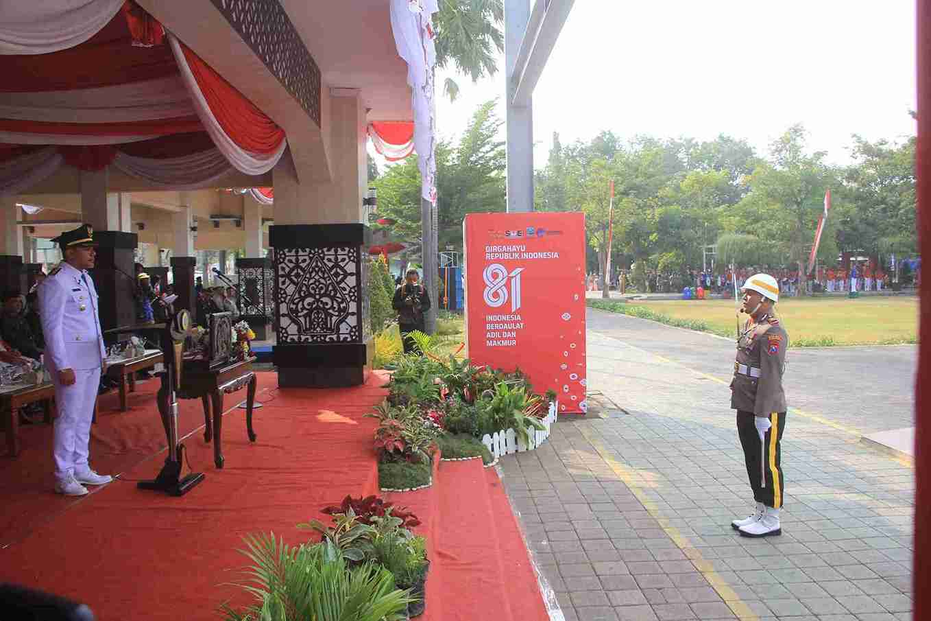 Kasat Reskrim Polres Probolinggo Pimpin Upacara HUT ke-81 RI