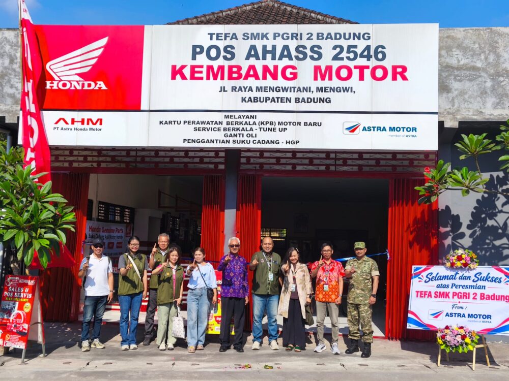 Dukung Vokasi, Astra Motor Bali Resmikan Pos AHASS TEFA di SMK PGRI 2 Badung