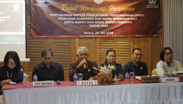 KPU Tabanan Gelar Rapat Koordinasi Penyusunan DPHP