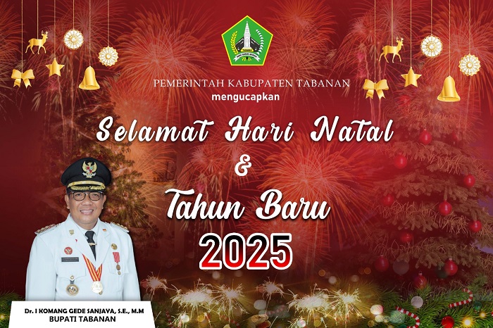 Pesan Nataru 2025, Bupati Tabanan Komang Sanjaya Ajak Perkuat Kebersamaan Kedamaian dan Keharmonisan