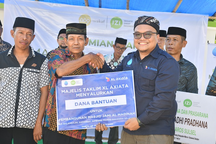 Kumpulkan Infaq Zakat Wakaf, Karyawan XL Axiata Bangun Masjid dan Instalasi Air Bersih di Makassar