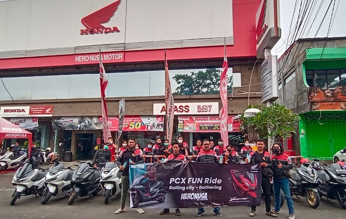 ‘Heronusa PCX Fun Ride Rolling Gathering’ Bangun Kedekatan Konsumen dan Dealer Honda