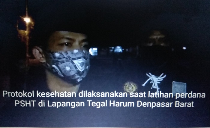 Prokes Dijalankan Ketat Saat Latihan Silat PSHT Denpasar