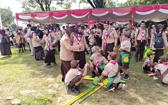 Ratusan Pramuka Siaga Meriahkan Pesta Sahabat di Bumi Perkemahan Karangsari Rembang