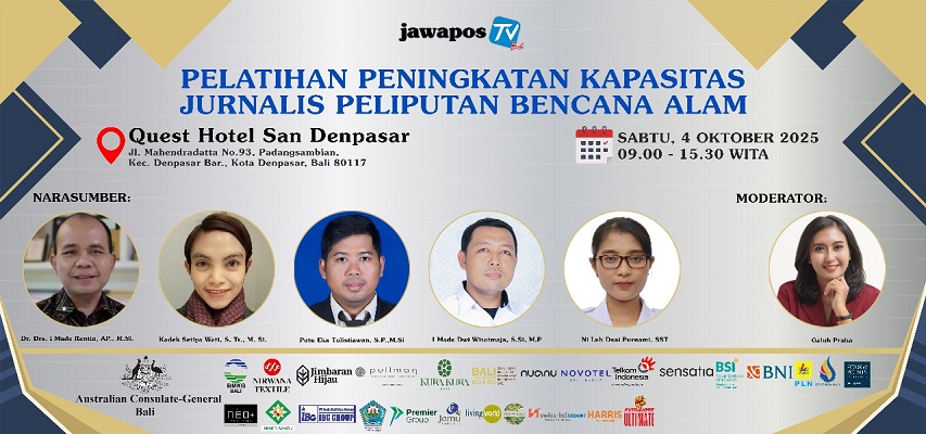 Bali Dihantui Bencana, Jurnalis Diperkuat untuk Kawal Kesiapsiagaan Publik