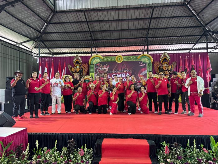 DPC PDI Perjuangan Tabanan Gelar Lomba Senam Nangun Sat Kerthi Loka Bali
