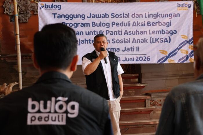 BULOG Melalui TJSL Peduli Salurkan Komoditas Pangan Bagi Anak Asuh Di Bali