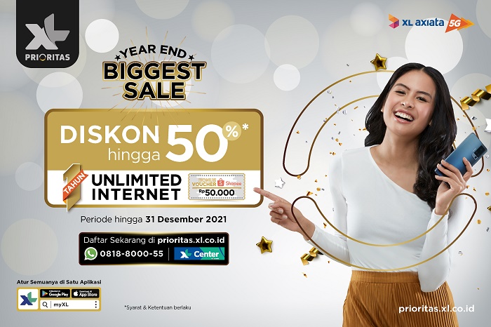 XL Prioritas Berikan Diskon Promo Akhir Tahun 2021 hingga 50 Persen