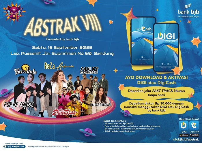 Pentas Seni ABSTRAK VIII, bank bjb Tebar Rewards untuk Pengguna DIGI dan DigiCash