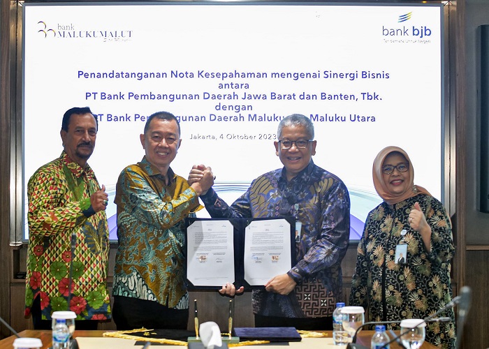 Mendorong Sinergitas BPD, bank bjb dan Bank Maluku Malut Teken MoU Sinergi Bisnis