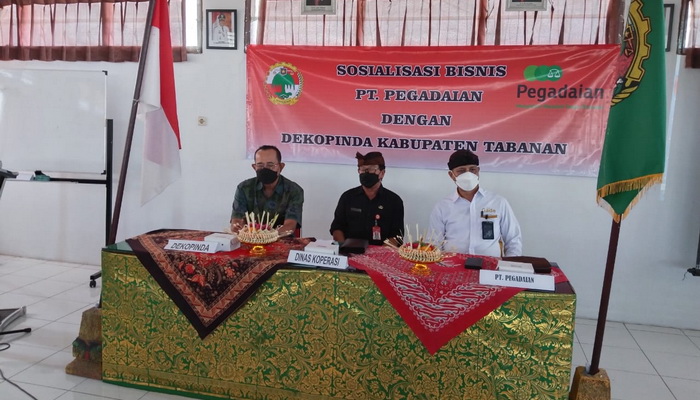 Dekopinda Tabanan Gandeng Pegadaian Gelar Sosialisasi Bisnis