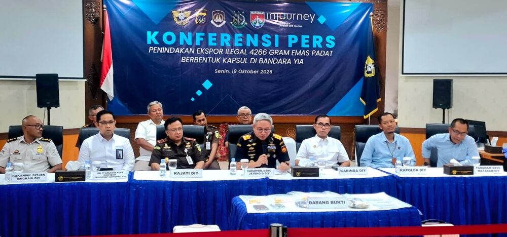 Bea Cukai Gagalkan Penyelundupan Emas Rp 11 Miliar di Bandara YIA, Dua WNA Tiongkok Ditangkap