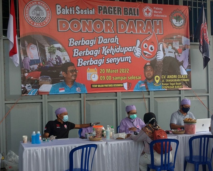 Perkumpulan Warga Gresik Bali Gelar Bakti Sosial Donor Darah dengan 3S